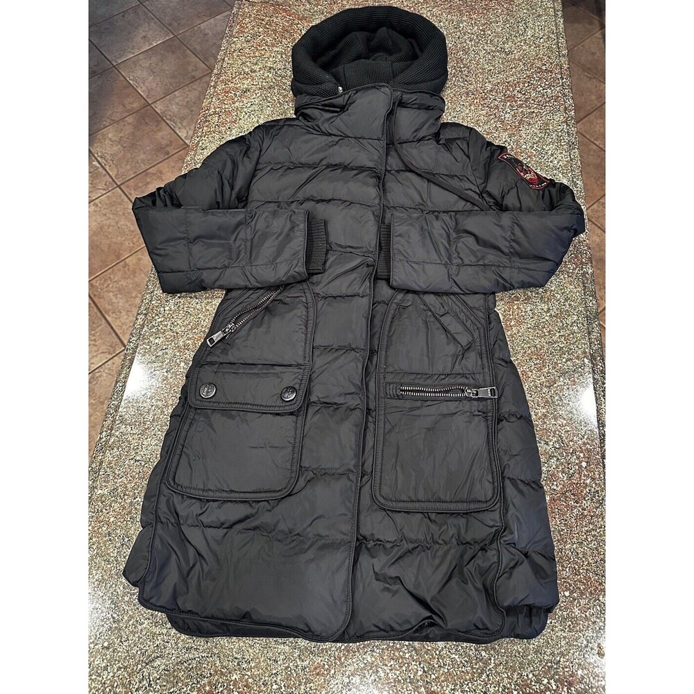 JOSSY JO DOWN Coat‎ SZ S Womens Puffer Packable Black   Hoody Motto Style